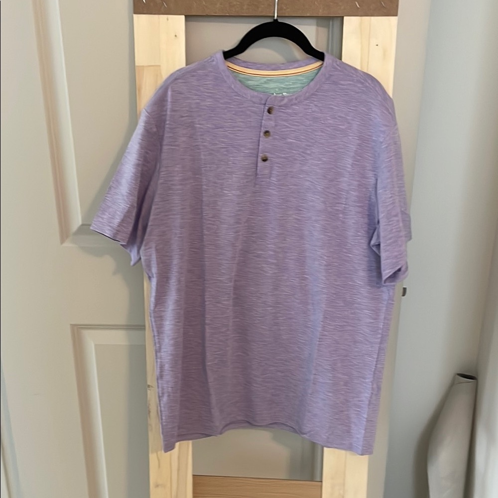 Men's Purple Soft Touch Henley Shirt